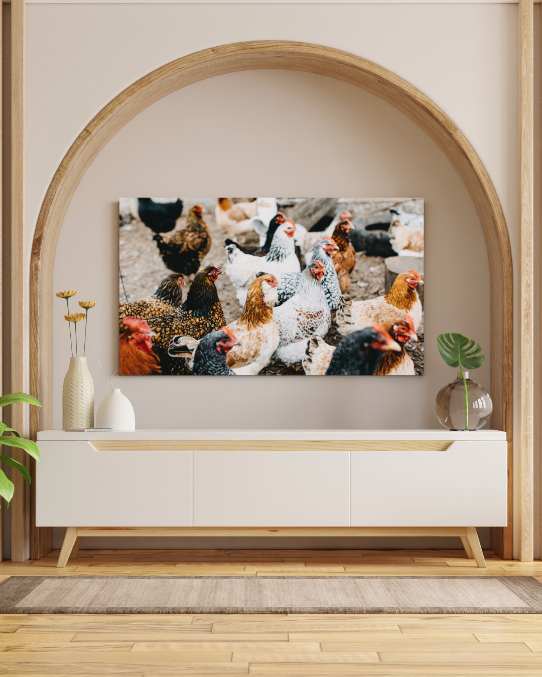 A Brood of Hens I Photographic Print