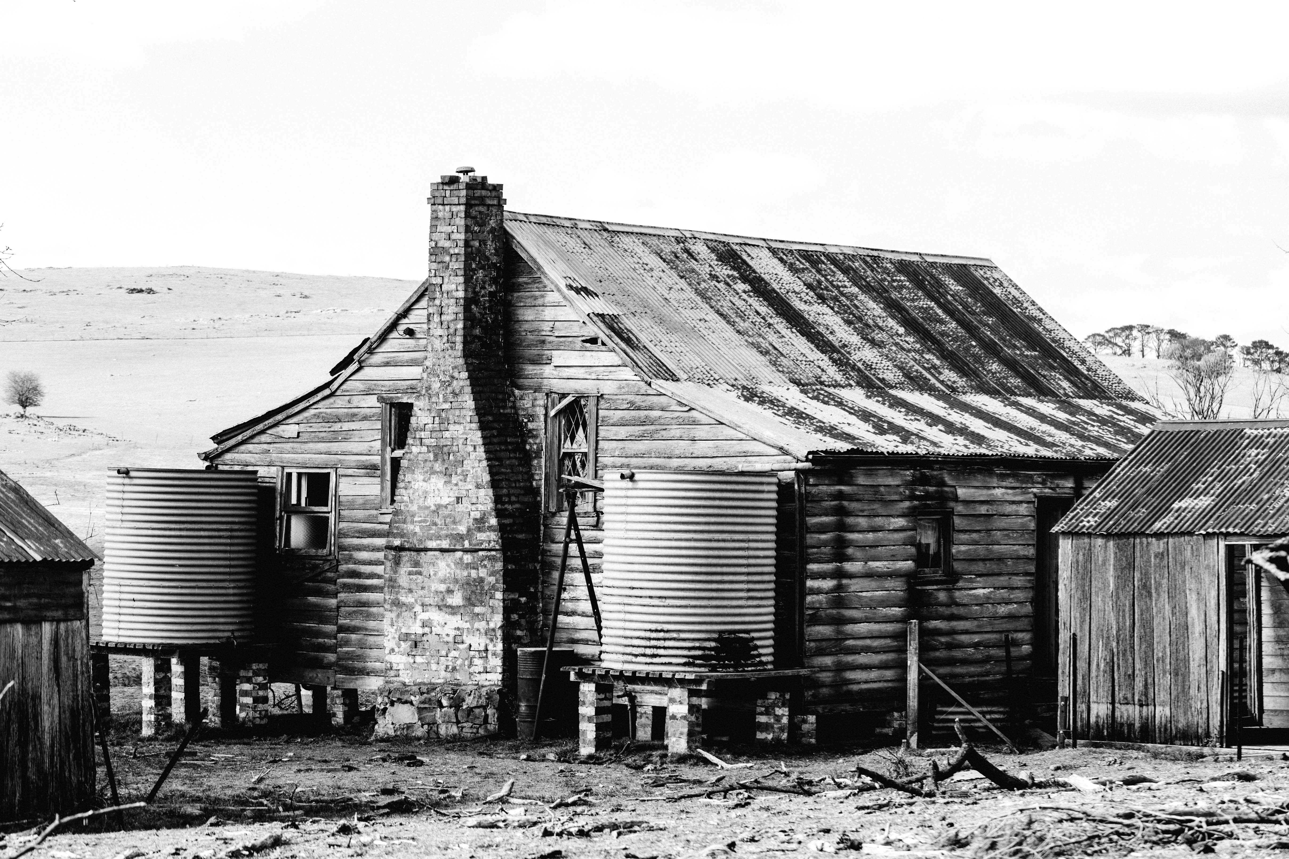 Walcha Shack I B+W Photographic Print