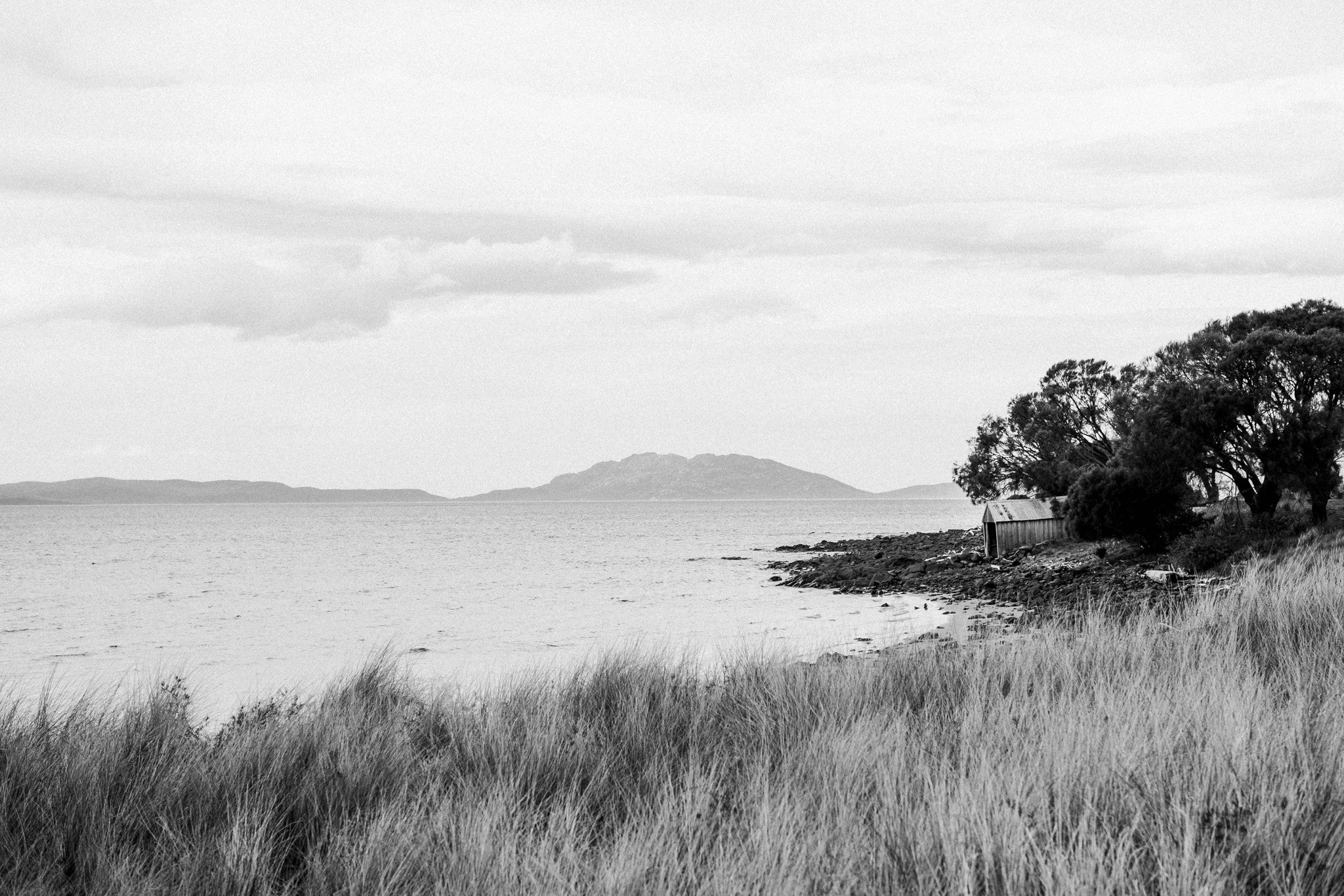 Boat House Black + White Photographic Print - Emily O'Brien