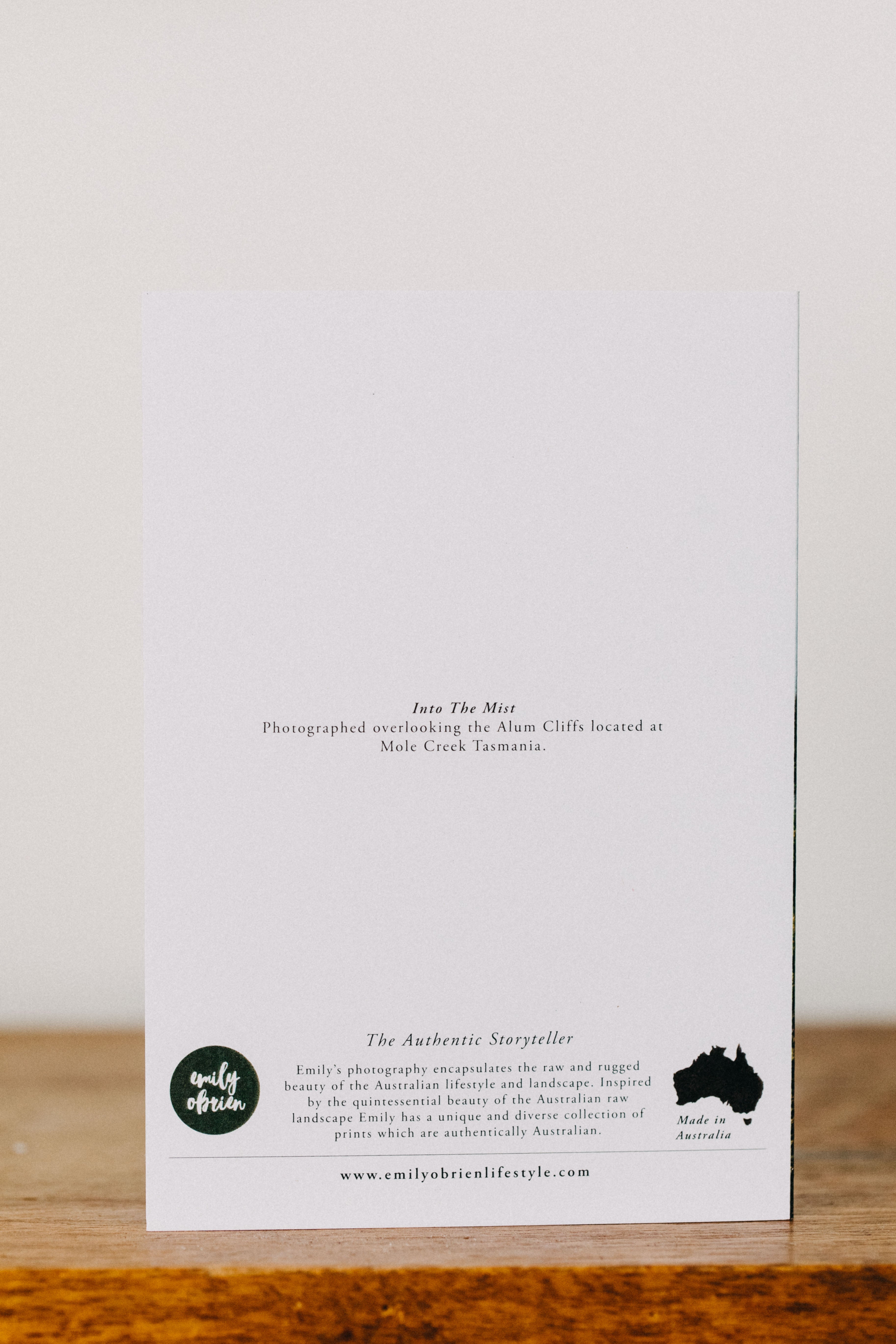 Tasmanian Rainforest Into the Mist Greeting Card - Emily O'Brien