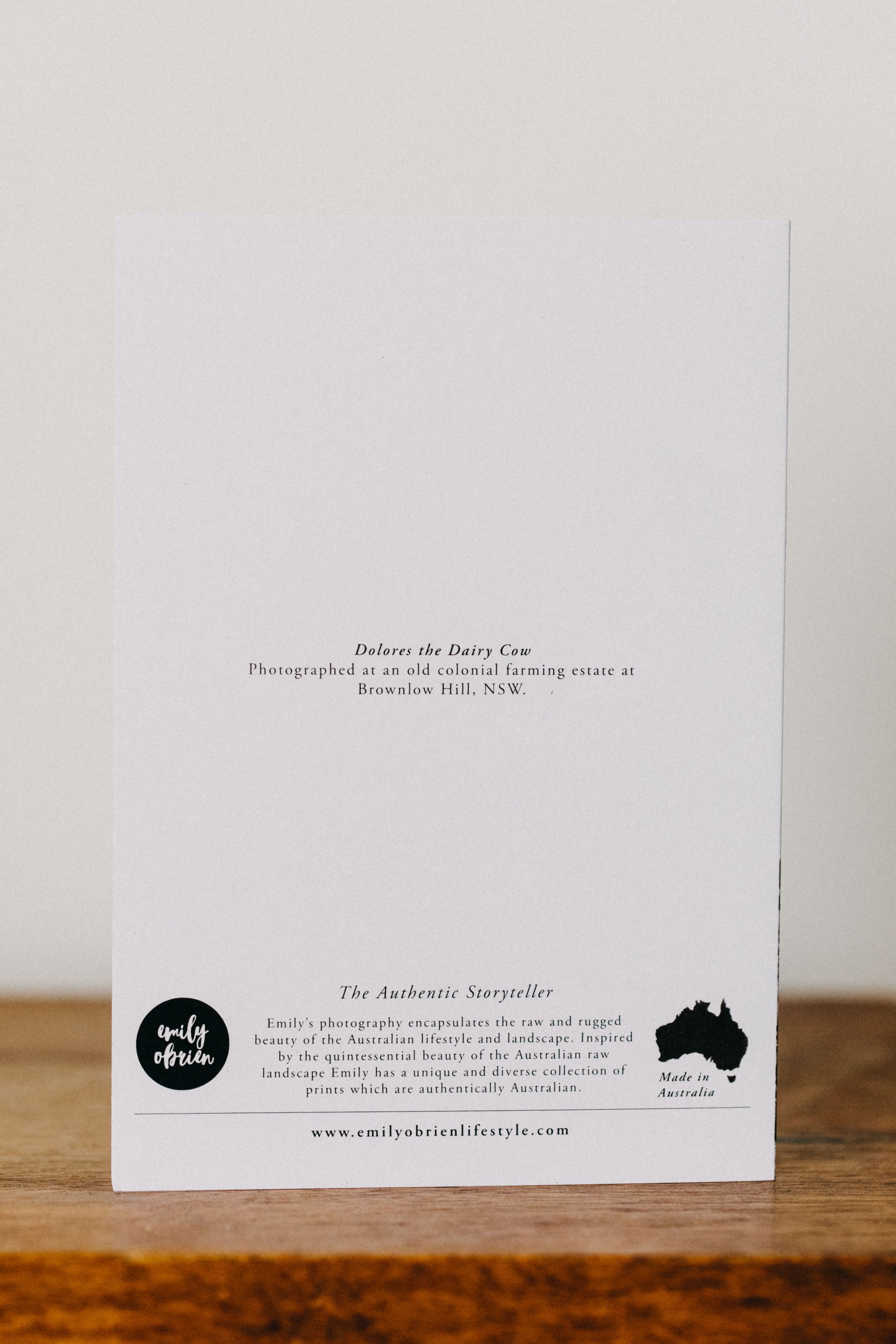 Dolores Dairy Cow Greeting Card - Emily O'Brien