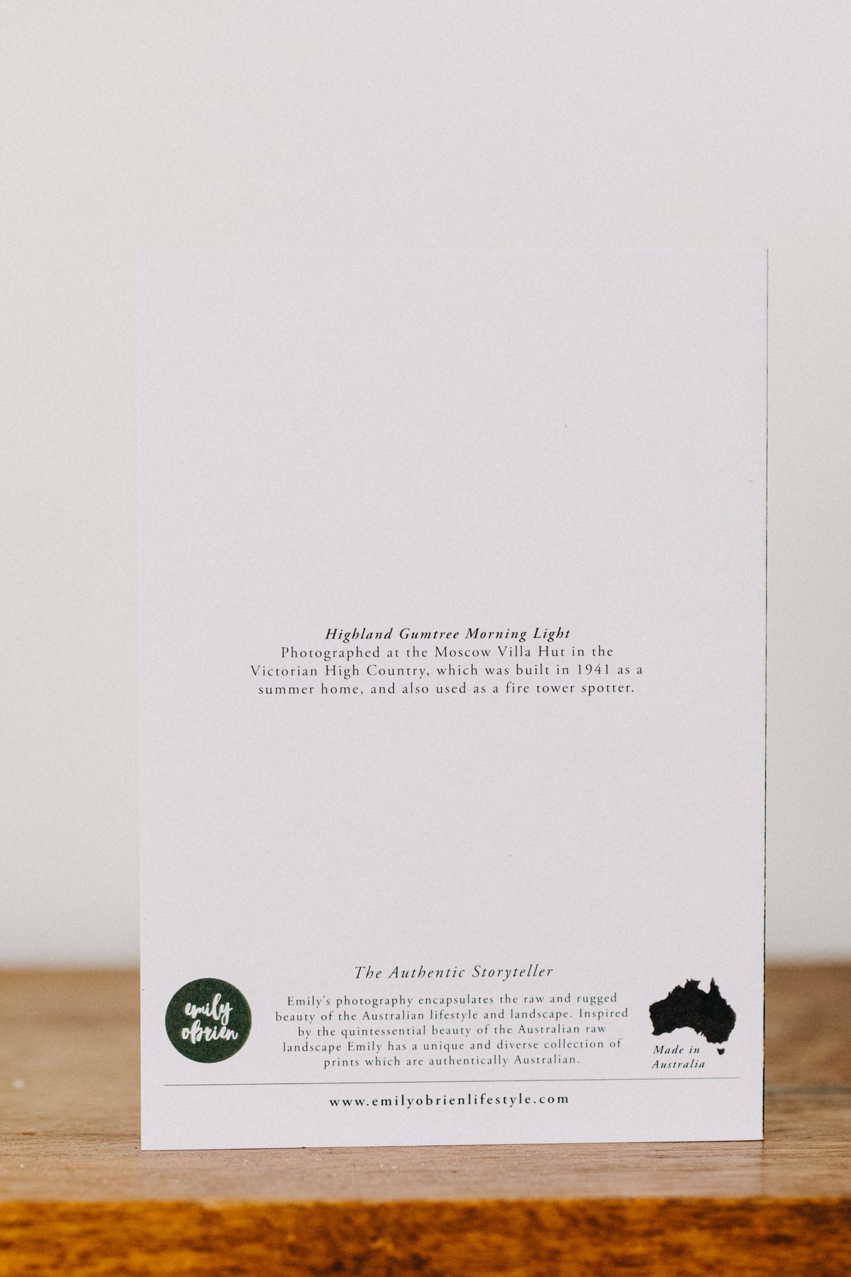 Highland Gumtree Morning Light Greeting Card - Emily O'Brien